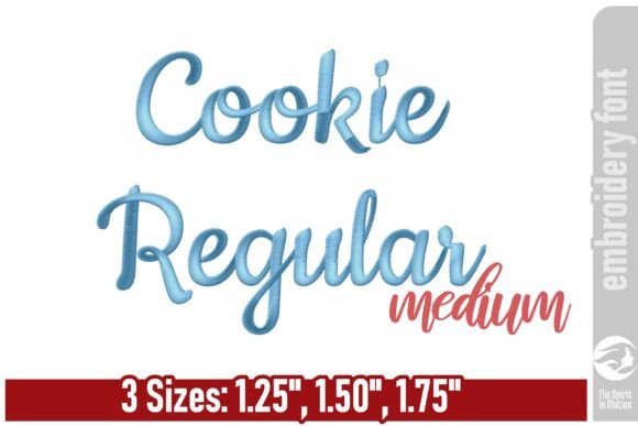 Cookie Regular Embroidery Font: A Sleek Script for Modern Projects