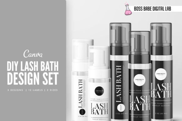 Custom Lash Shampoo Bottle Label: Edit Your Branding Instantly