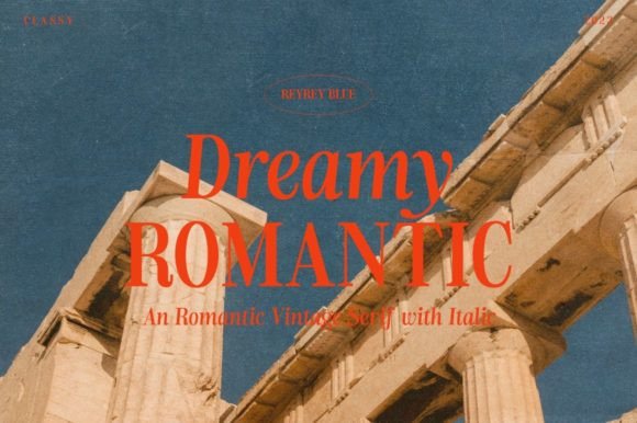 Dreamy Romantic: A Serif Font with Timeless Elegance