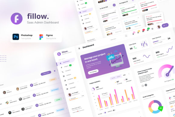 Fillow - Saas Admin Dashboard UI: A Modern Design Template