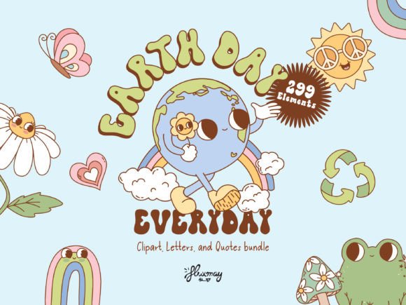 Groovy Retro Earth Day Bundle: Designing with Purpose
