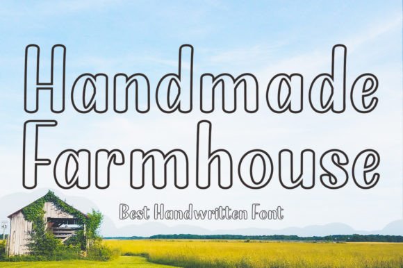 Handmade Farmhouse Outline: Your Go-To Cozy Handwritten Font