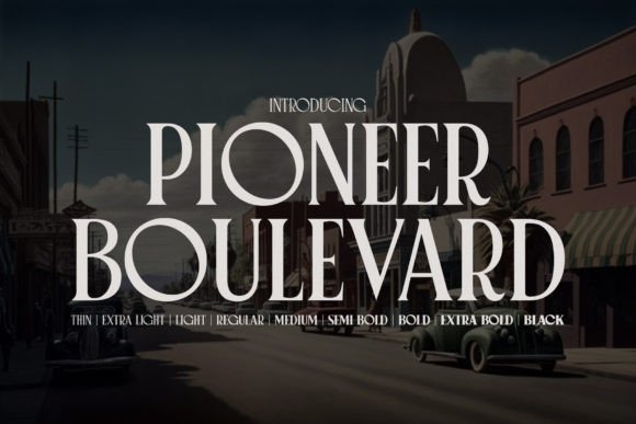 Pioneer Boulevard: A Vintage Serif for Modern Design