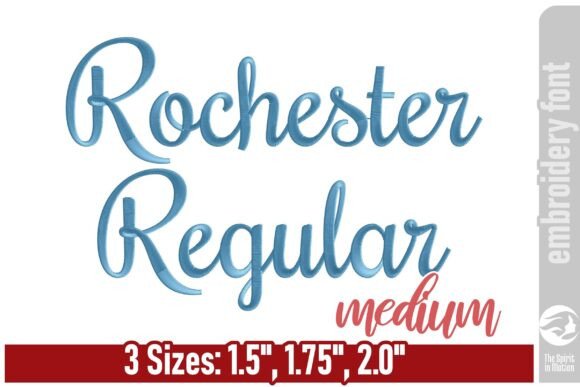 Rochester Embroidery Font - Medium: Weaving Vintage Elegance into Modern Designs