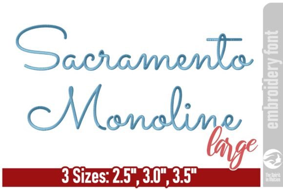 Sacramento Monoline Embroidery Font - L: Retro Elegance for Modern Stitching