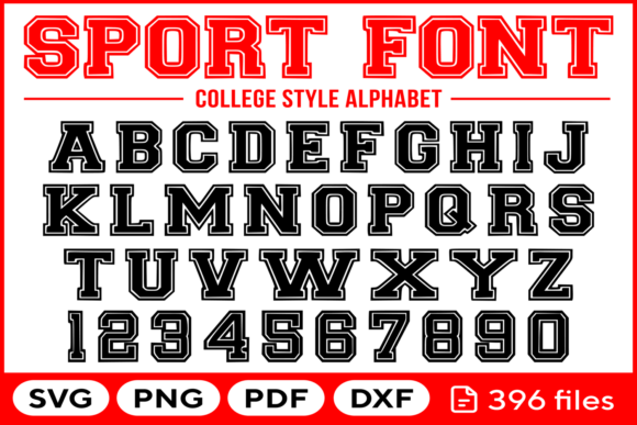 Sport Font SVG PNG PDF DXF: Energetic Type for Active Projects