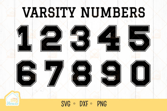 Sports Jersey Numbers College Font SVG: A Designer's Go-To for Energetic Branding