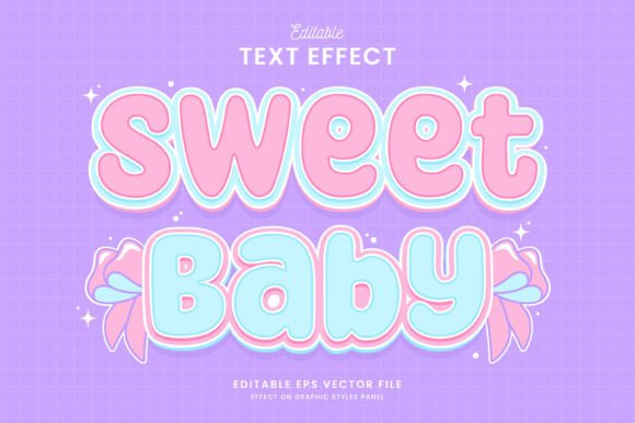 Sweet Baby Pastel Color Text Effect: A Gentle Touch for Modern Design