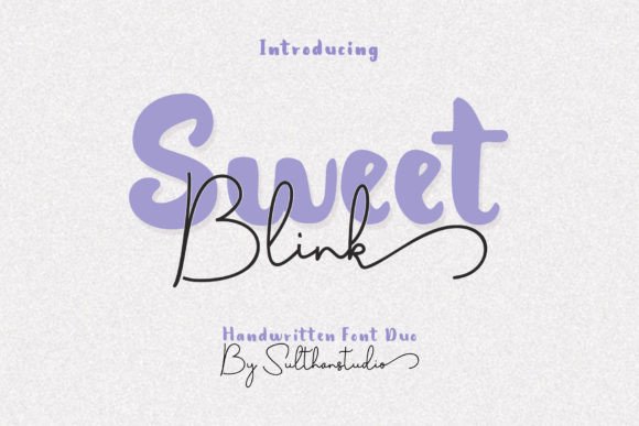 Sweet Blink Duo: A Handwritten Font for Charming Projects