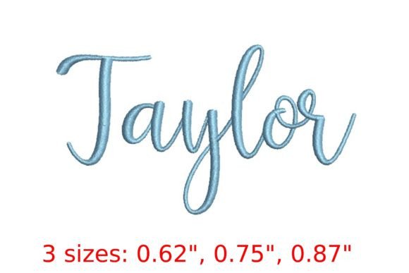 Taylor Embroidery Font: Modern Script for Creative Machines