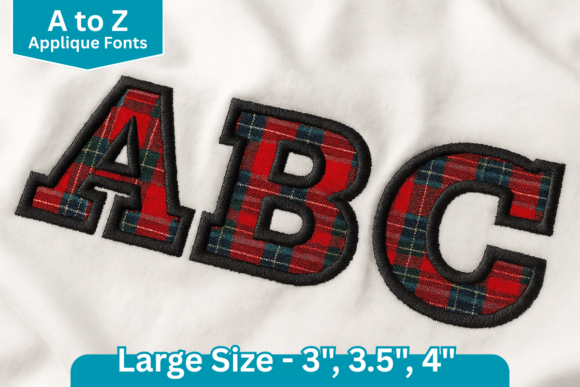 Victory Patch Applique Embroidery Font: Bold, Handmade Style