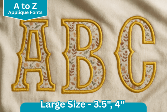 Vintage Serif Applique Embroidery Font: Timeless Style for Modern Projects